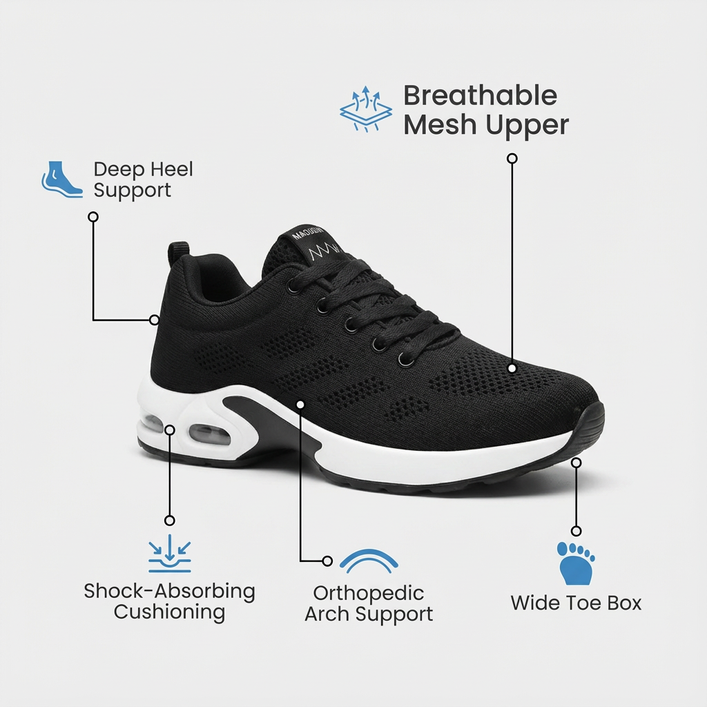 12-Hour Shift Shoes for All-Day Foot, Knee & Back Pain Relief
